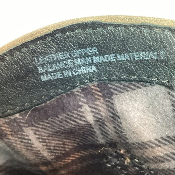 Born Riven Embroidered Womens 7.5 Western Leather Ankle Boots Plaid Lining - Picture 12 of 13